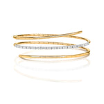 Gold Diamond Twist Bangle