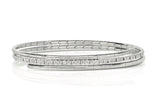 White Gold Diamond Twist Bangle