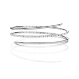 White Gold Diamond Twist Bangle