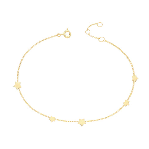 Gold Star Chain Bracelet