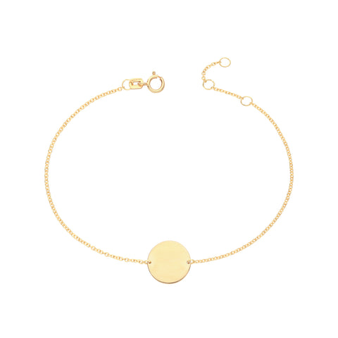 Gold Disc Chain Bracelet