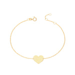 Gold Heart Chain Bracelet