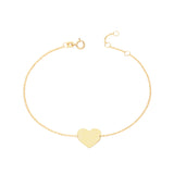 Gold Heart Chain Bracelet