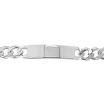 Silver Heavy Curb ID Bracelet