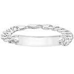 Silver Heavy Curb ID Bracelet