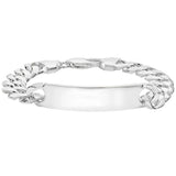 Silver Heavy Curb ID Bracelet