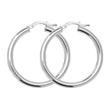 Silver Plain Hoop Earrings