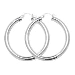 Silver Plain Hoop Earrings