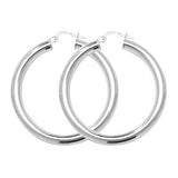 Silver Plain Hoop Earrings