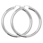 Silver Plain Hoop Earrings