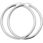 Silver Plain Hoop Earrings