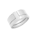 Silver Interlocking Ring Set