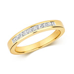 Gold and Diamond Half Eternity Ring