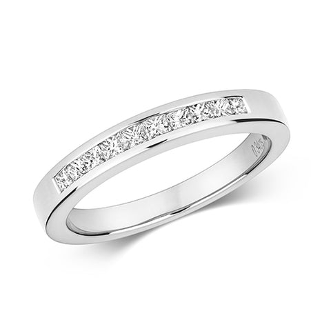 White Gold and Diamond Half Eternity Ring